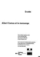 Tapa de Albert Camus et le mensonge