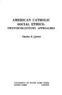 Tapa de American Catholic Social Ethics