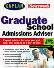 Tapa de Kaplan Newsweek Graduate School Admissions Adviser 1999