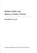 Tapa de Realism, myth, and history in Defoe's fiction