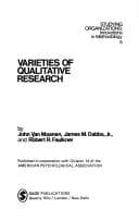 Tapa de Varieties of qualitative research
