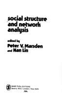 Tapa de Social Structure and Network Analysis (SAGE Focus Editions)