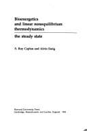 Tapa de Bioenergetics and linear nonequilibrium thermodynamics