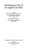Tapa de Revolutionary prose of the English Civil War