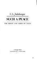 Tapa de Such a peace