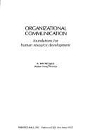 Tapa de Organizational communication, foundations for human resource development
