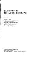 Tapa de Failures in behavior therapy