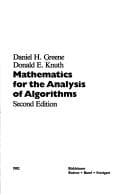 Tapa de Mathematics for the analysis of algorithms