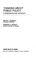 Tapa de Thinking about public policy