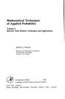 Tapa de Mathematical techniques of applied probability
