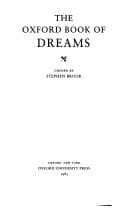 Tapa de The Oxford book of dreams