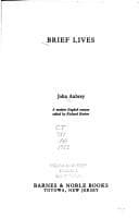 Tapa de Brief lives