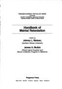 Tapa de Handbook of mental retardation