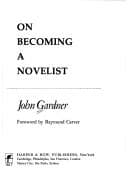 Tapa de On becoming a novelist