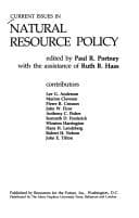 Tapa de Current issues in natural resource policy