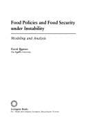 Tapa de Food policies and food security under instability