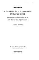 Tapa de Renaissance Humanism in Papal Rome