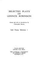 Tapa de Selected plays of Lennox Robinson