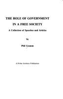 Tapa de The role of government in a free society