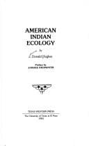 Tapa de American Indian ecology