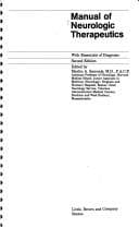 Tapa de Manual of neurologic therapeutics, with essentials of diagnosis