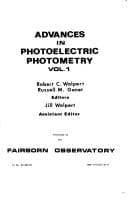 Tapa de Advances in photoelectric photometry