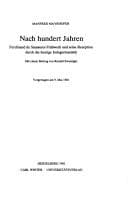Tapa de Nach hundert Jahren