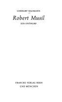 Tapa de Robert Musil