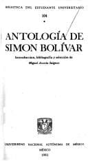 Tapa de Antología de Simón Bolívar