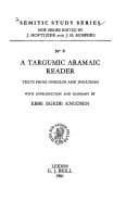 Tapa de A Targumic Aramaic reader