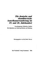 Tapa de Die Deutsche und skandinavische Amerikaauswanderung im 19. und 20. Jahrhundert