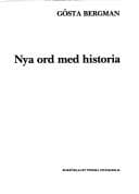 Tapa de Nya ord med historia