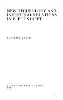 Tapa de New technology and industrial relations in Fleet Street