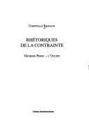Tapa de Rhétoriques de la contrainte