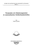 Tapa de Verspunkte als Gliederungsmittel in ramessidischen Schülerhandschriften