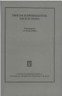 Tapa de Über die Schwierigkeiten, (s)ich zu sagen