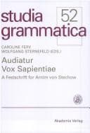 Tapa de Audiatur vox sapientiae