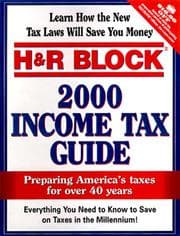 Tapa de H&R Block 2000 Income Tax Guide