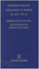 Tapa de Questions de droit naturel, et observations sur le traité du droit de la nature de M. le Baron de Wolf