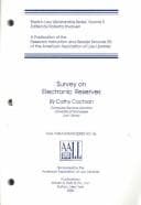 Tapa de Survey on electronic reserves