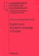 Tapa de English as an academic language in Europe