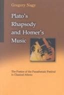 Tapa de Plato's rhapsody and Homer's music