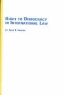 Tapa de Right to democracy in international law