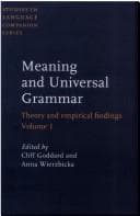 Tapa de Meaning and universal grammar