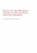 Tapa de Essays on the dramatic works of Polish poet Zbigniew Herbert