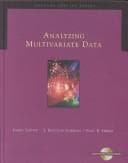 Tapa de Analyzing multivariate data
