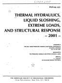Tapa de Thermal hydraulics, liquid sloshing, extreme loads, and structural response, 2001