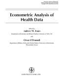 Tapa de Econometric analysis of health data