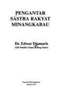 Tapa de Pengantar sastra rakyat Minangkabau