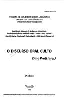 Tapa de O discurso oral culto